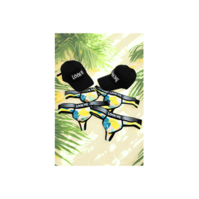 Pack 4 Strings Homme LM2402-57LEM LOOKME + 2 Casquettes Offertes